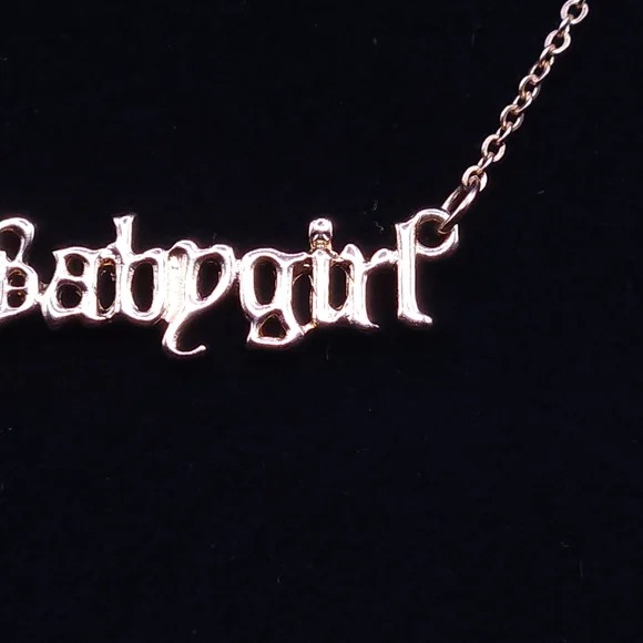 Gold 'Babygirl' Necklace - Picture 4 of 9
